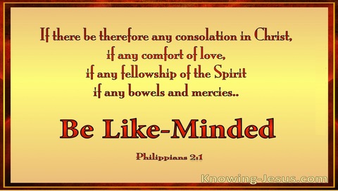 Philippians 2:1 Be Likeminded (gold)